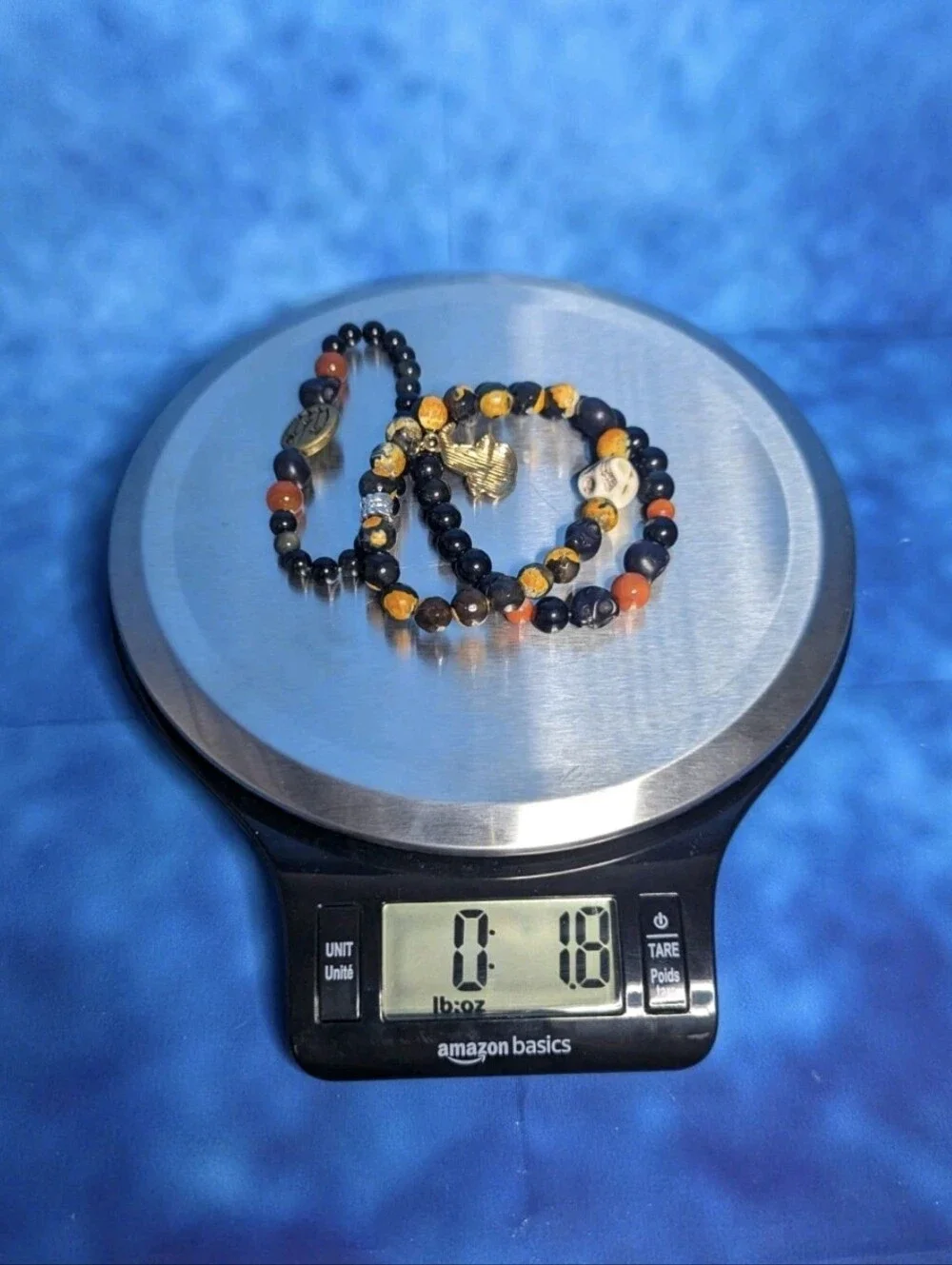Halloween Themed Handmade Beaded Elastic Bracelet Lot Of 3